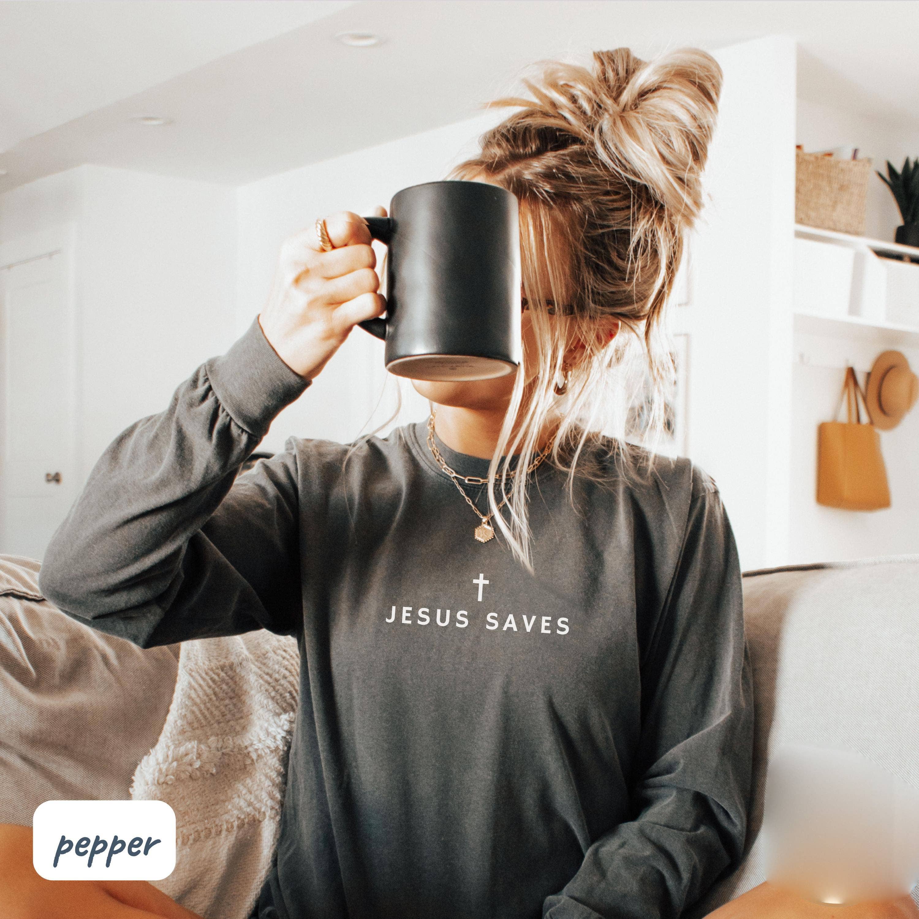 Glaime - Wholesale T-Shirt (Graphic) - Women's -  Comfort Colors Jesus Saves Shirt, Christian Merch Jesus Tee0