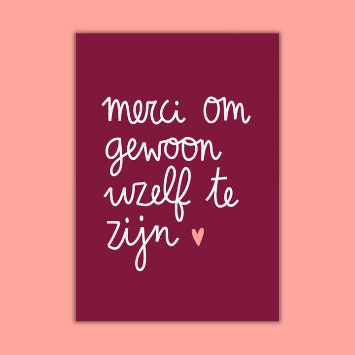Wenskaart - Merci om uzelf te zijn voor wholesale door Dujojo