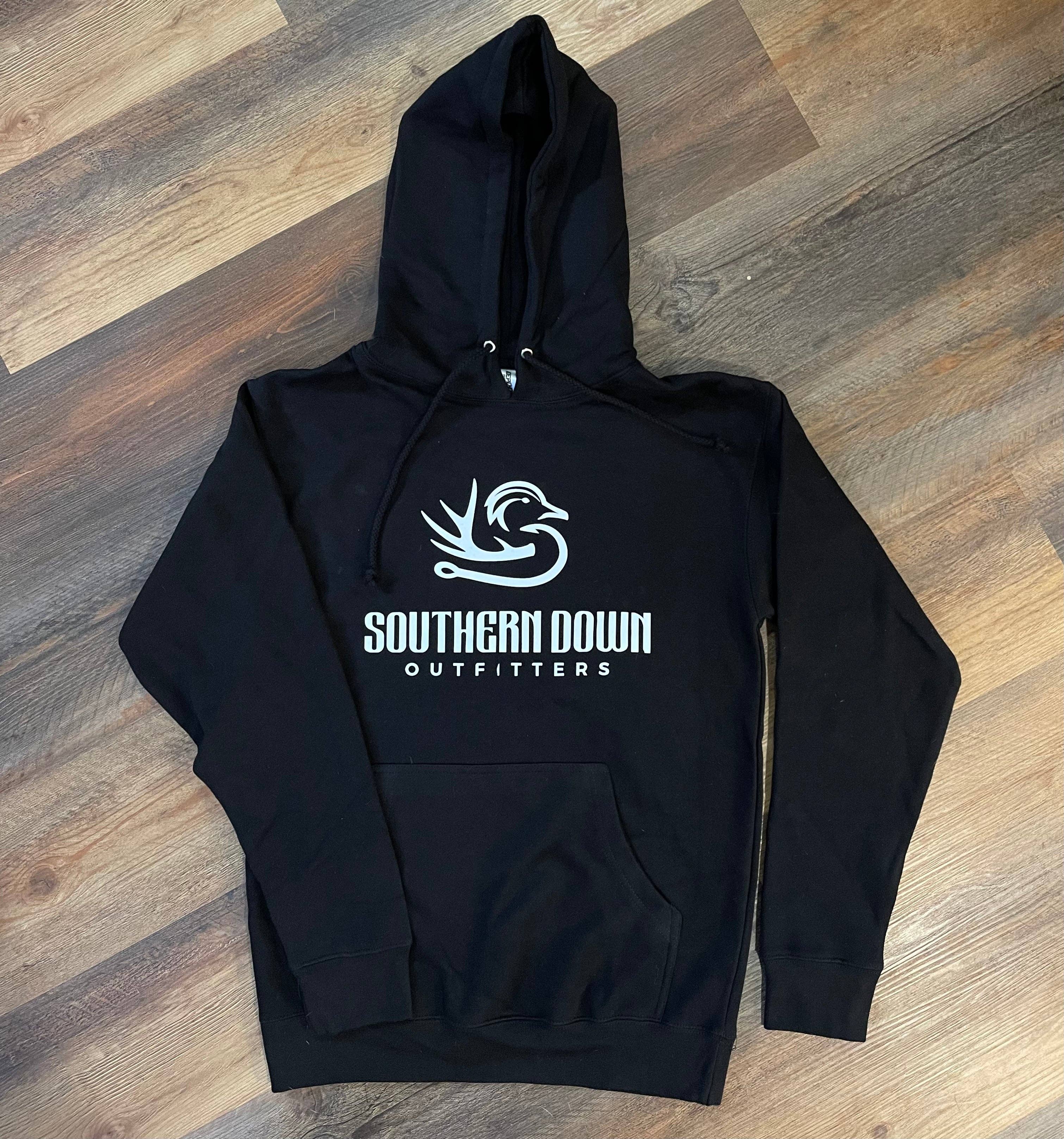 Southern Down Outfitters - Wholesale Hoodie - Unisex - Hoodie - Black Bold Logo