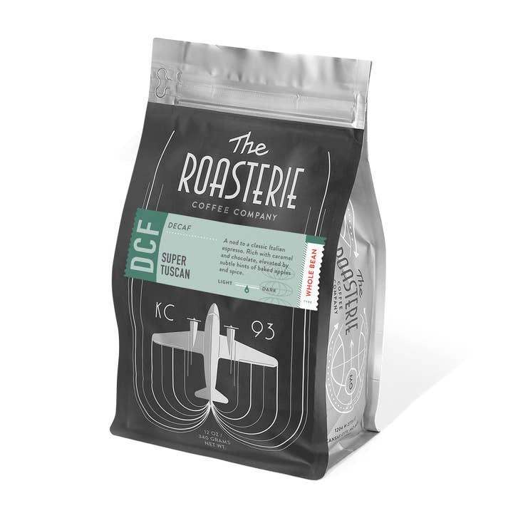 Super Tuscan Espresso Decaf for wholesale by The Roasterie