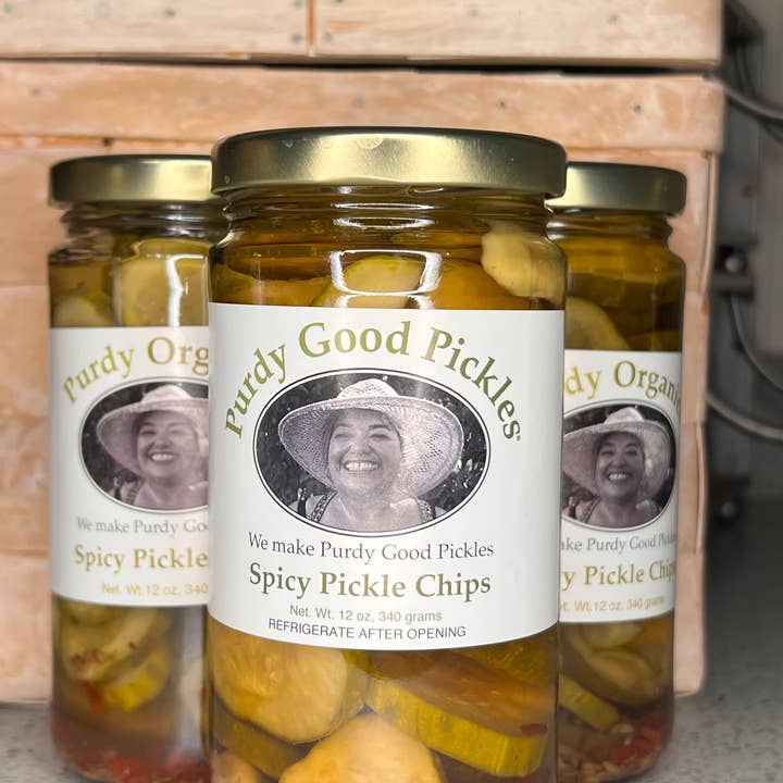 Spicy Dill Pickle Chips for wholesale by Purdy Good Pickles