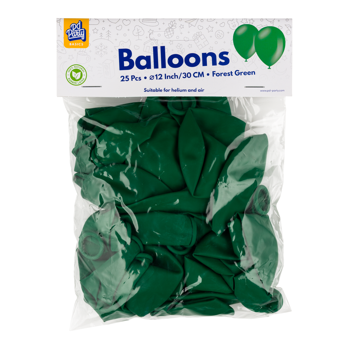 PD Party – wholesale Ballong – Ballonger 25 st – skogsgrön1