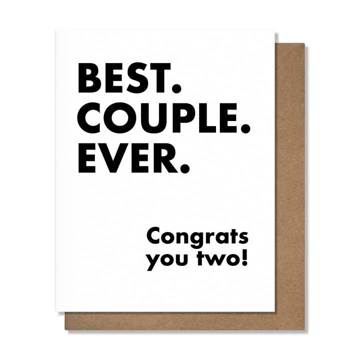 Meilleur mariage en couple de tous les temps - Carte de mariage pour la vente par Pretty Alright Goods