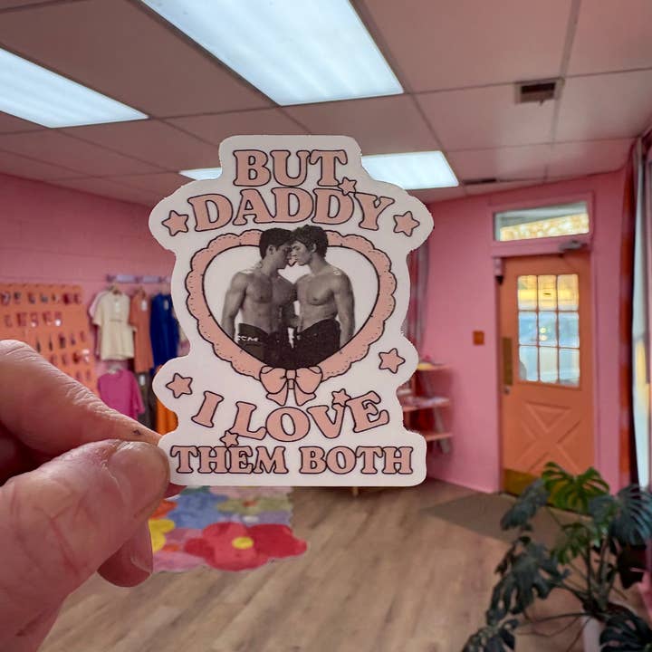 Sunshine Studio - Wholesale Sticker - “But Daddy I Love them Both” Heated Rivalry sticker1