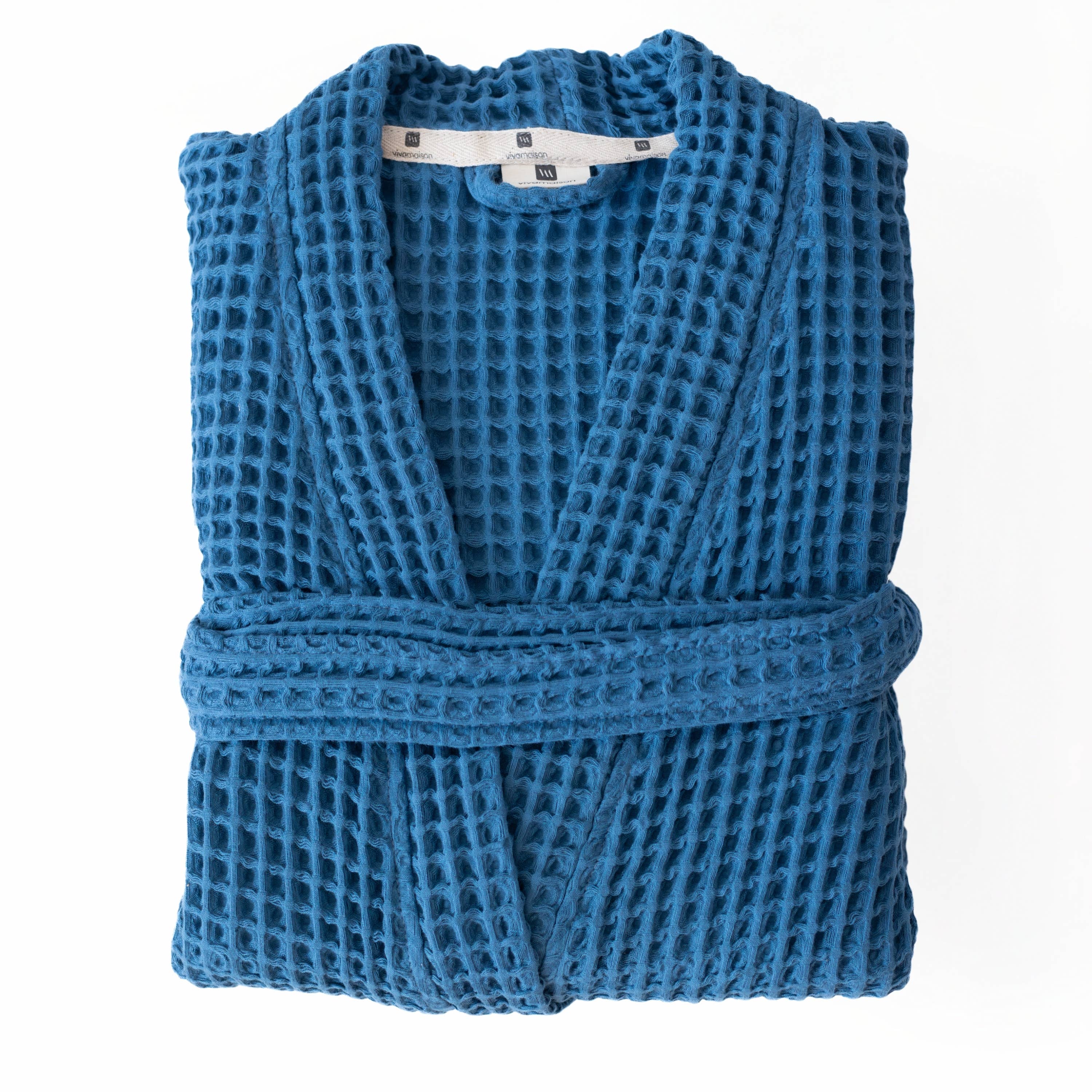 Vivamaison - Wholesale Robe - Unisex - Luxurious Waffle Kimono Bathrobe, 100% Cotton, Unisex Style31
