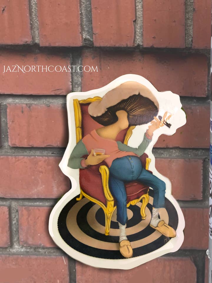 Adesivo a forma di fungo Old Man per la vendita all'ingrosso da parte di Jaz North Coast