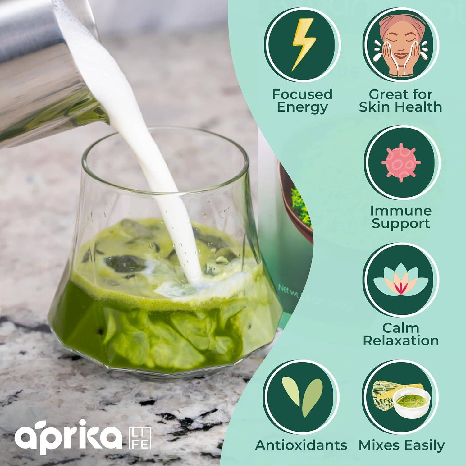 Aprikalife - Wholesale Loose Tea - Japanese Café Grade Matcha Green Tea Powder – 500g (1.1 lb)4