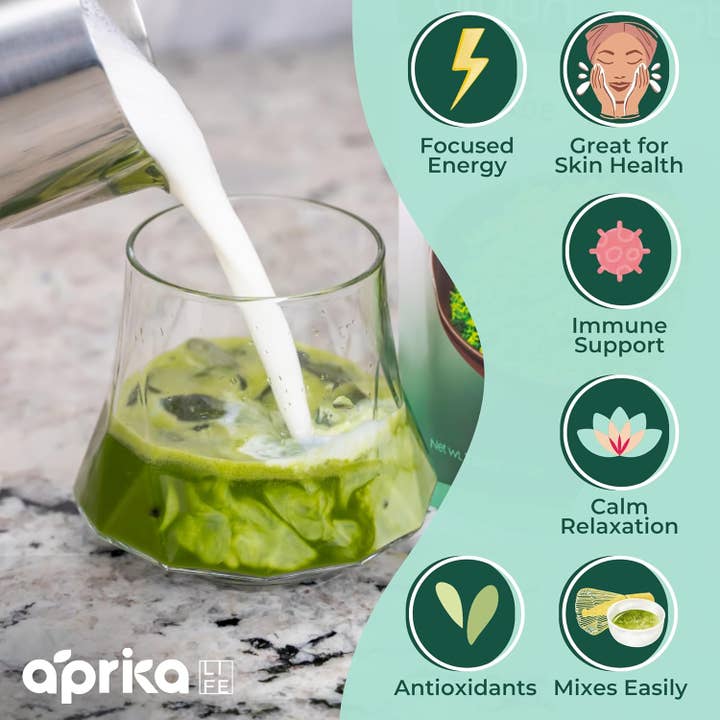 Aprikalife - Wholesale Loose Tea - Japanese Café Grade Matcha Green Tea Powder – 500g (1.1 lb)4