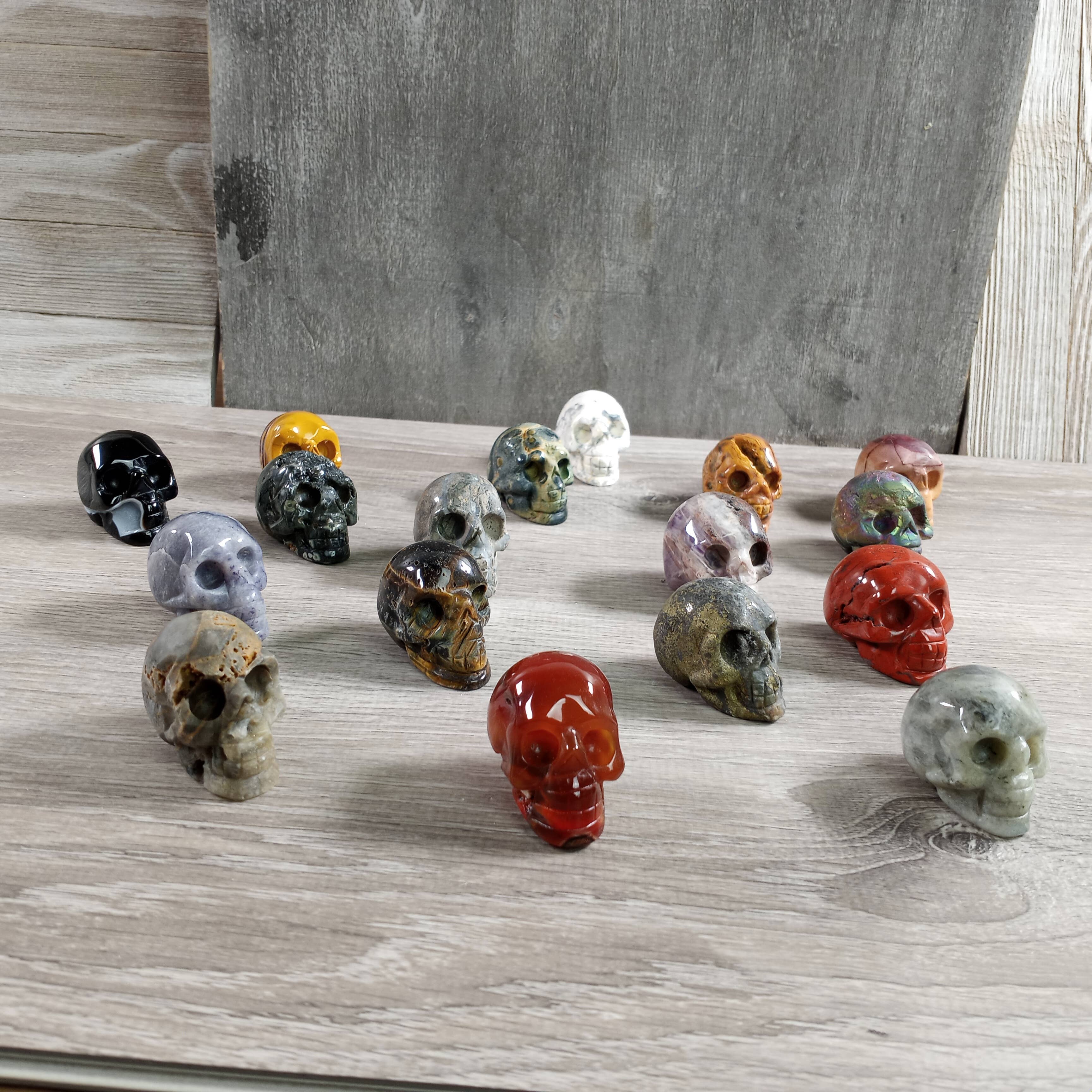 Keystone Crystals - Wholesale Spiritual Stone/Crystal - Assorted Gemstone Skull Figurines – Crystal Carvings in Bulk1