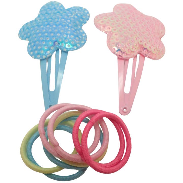 Topkids Accessories - Wholesale Hair Accessories Set - Kids - Hair Bobbles and Hair Clips for Girls Gift Set, Small Hair Clips, Girls Hair Accessories, Girls Hair Clips, Mini Hair Clips, Small Elastic Bands for Hair, Hair Ties