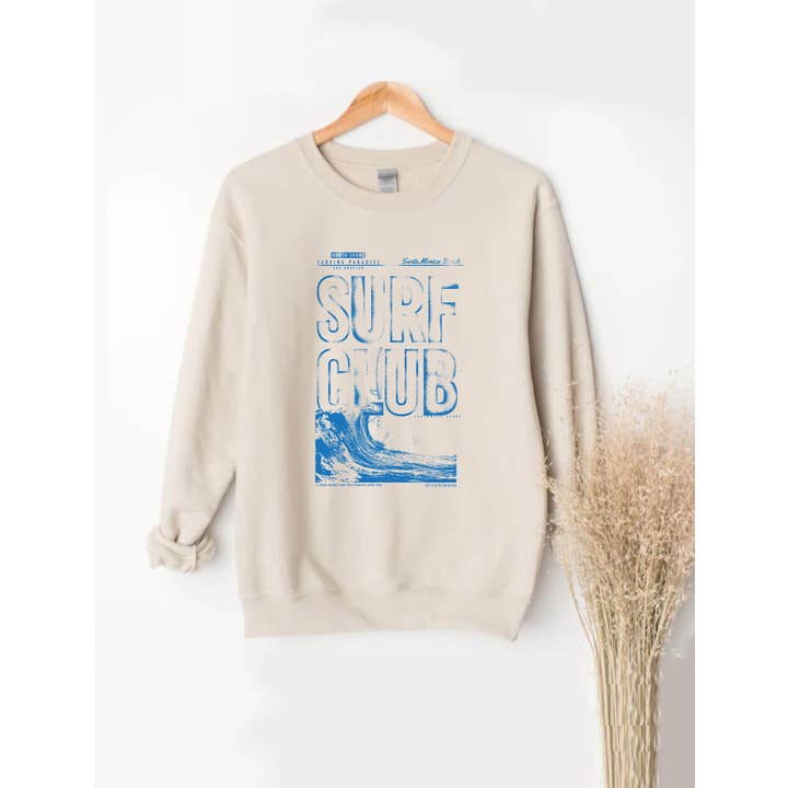 Surf Club Waves Graphic Women's Heavy Blend Sweatshirt for wholesale by PINK NABI