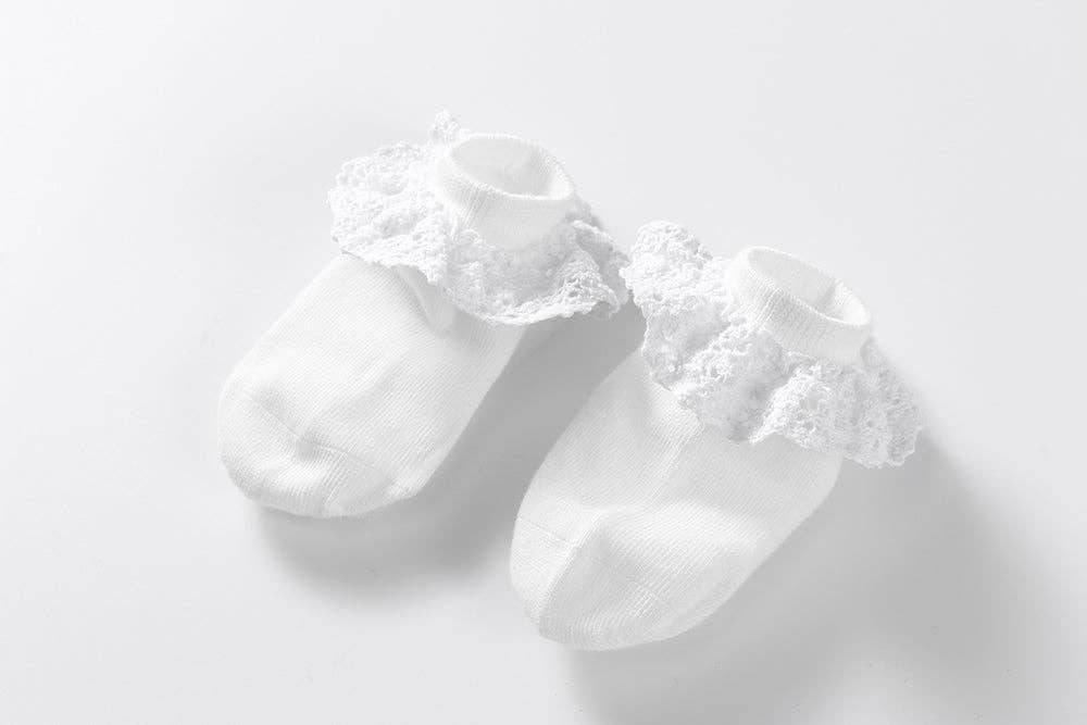 MaMer - Wholesale Socks - Kids & Baby - AMELIA - Socks with high quality lace (hand stitched) 4