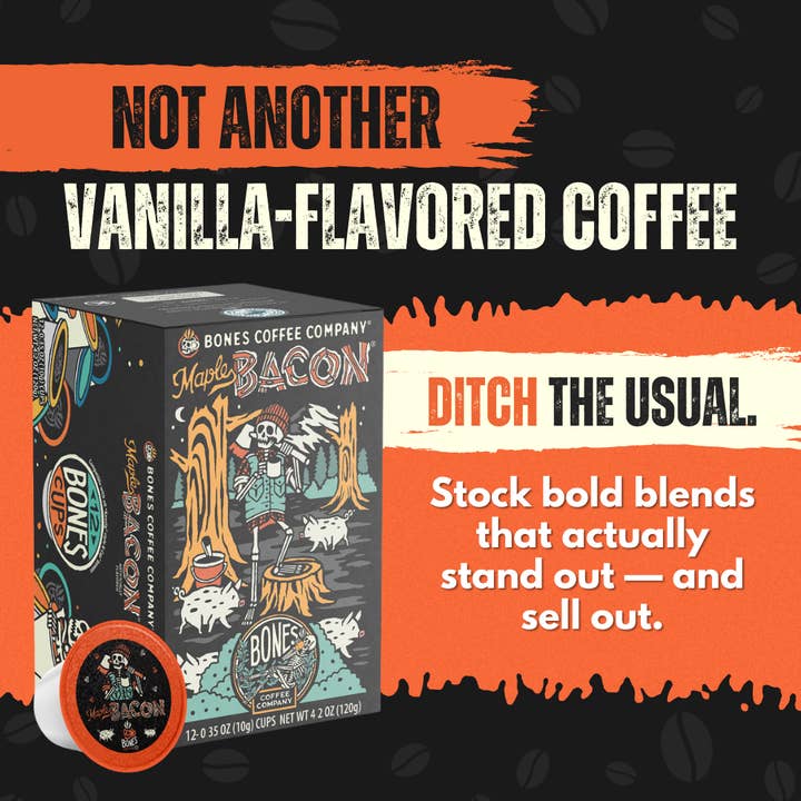 Bones Coffee Company - Wholesale Ground Coffee - Frosted Pumpkin Roll Coffee Pods | 12 | Flavored Coffee1