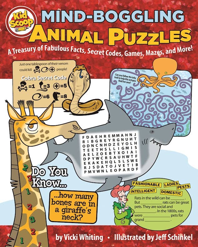 Fox Chapel Publishing - Wholesale Coloring & Activity Book - Kids & Baby - Mind-Boggling Animal Puzzles - Children's Activity Book0