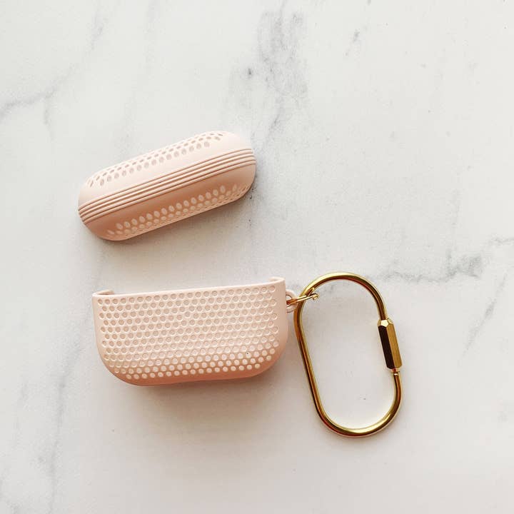 Janet Gwen - Wholesale Earphone/Headphone Case - Women's - Mesh Matte Pink Airpod Case