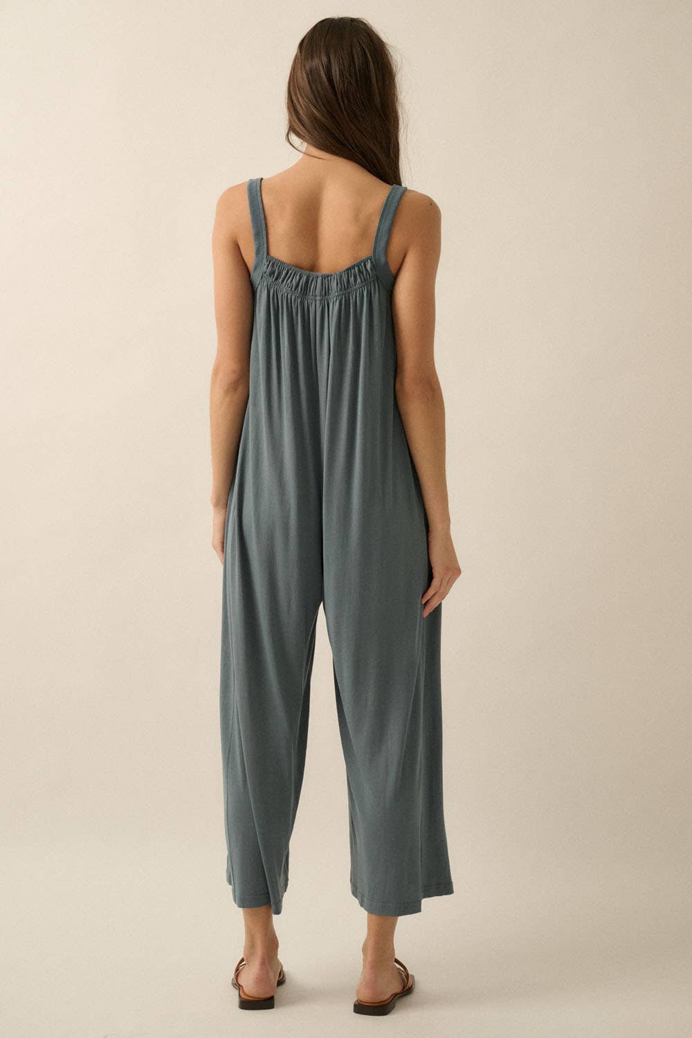 Promesa USA - Wholesale Jumpsuit - Women's - Solid Modal Knit Wide-Leg Cropped Jumpsuit11