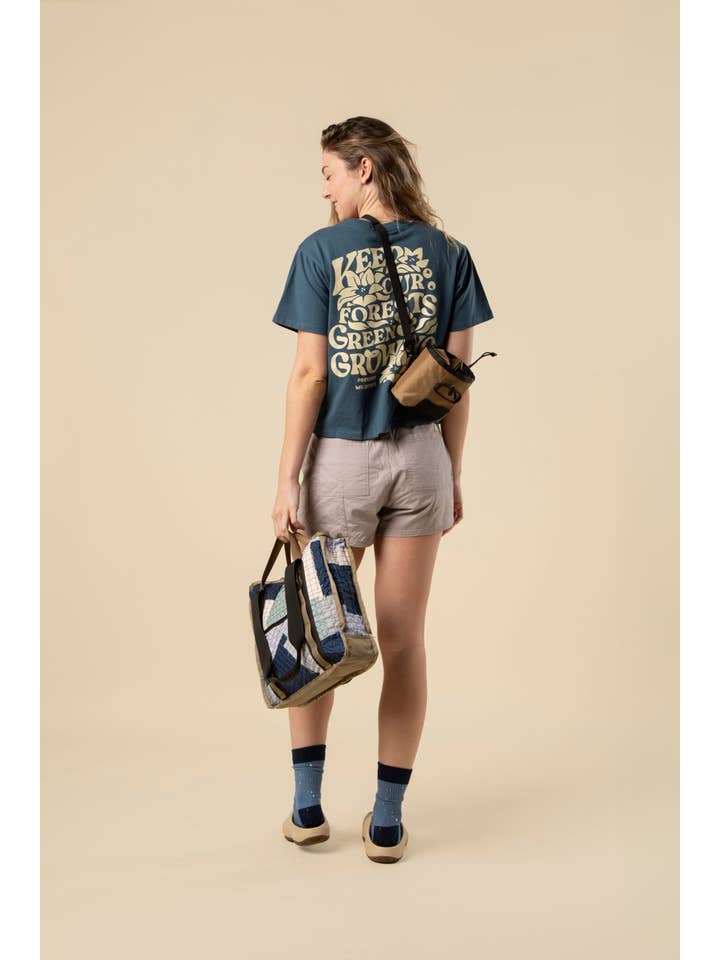 The Landmark Project – Engroshandel T-shirt med print - Dame – Hold Vores Skove Grønne og Voksende Kvinders Kortærmet Boxy T-shirt med Lomme5