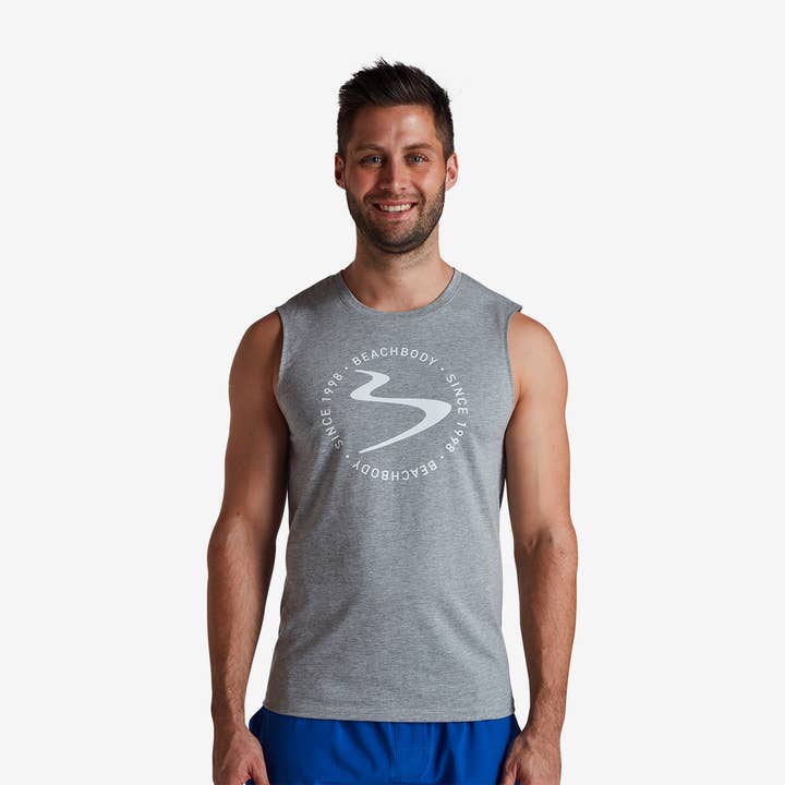 Mens Verbiage Wave GFX Muscle Tank for wholesale by BEACHBODY