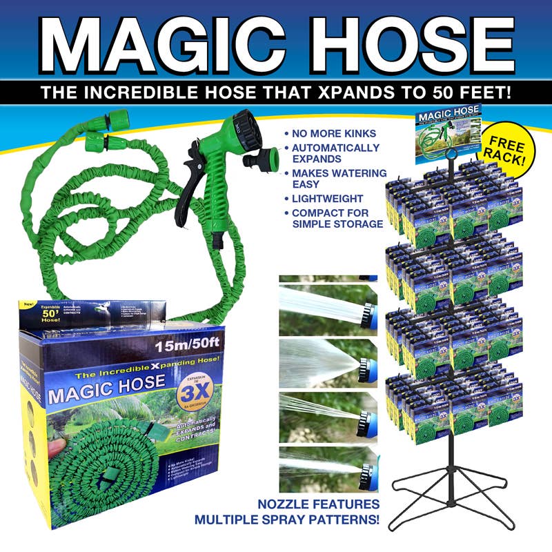 Deluxe Import Trading - Wholesale Watering Can - 36 pc Magic Expanding Garden Hose Display0