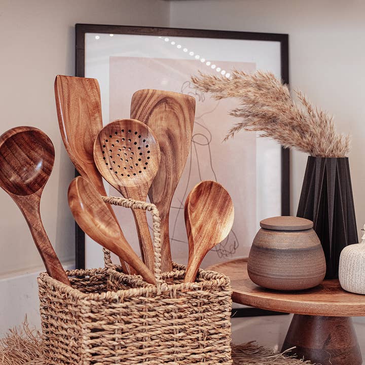 River & Ivy - Wholesale Kitchen Utensil Set - Wooden Kitchen Utensil Set - 7 Piece PRE ORDER1