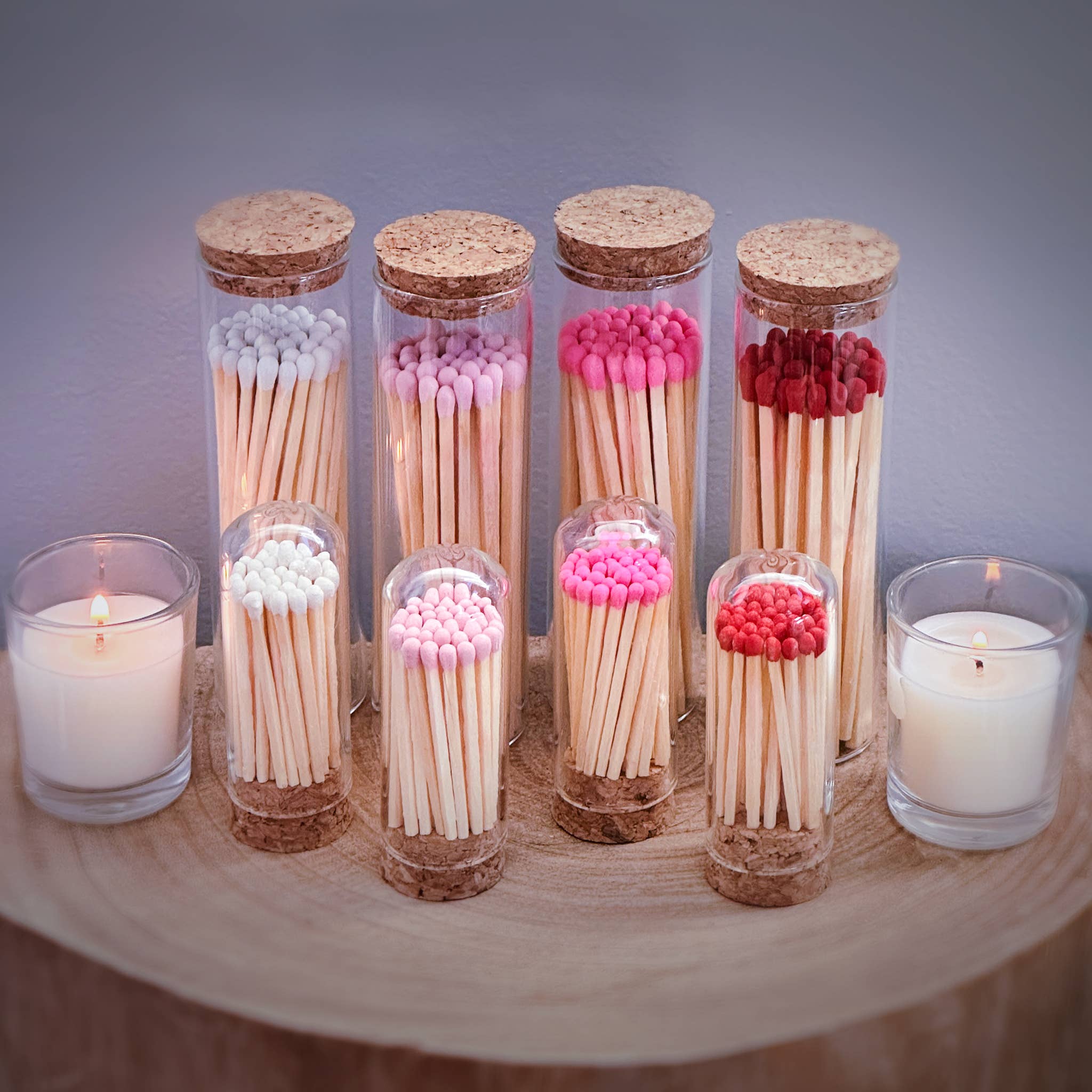 Thankful Greetings – wholesale Tändsticka – 2" Matches + Mini Cloche - Färger efter eget val + Strikers6