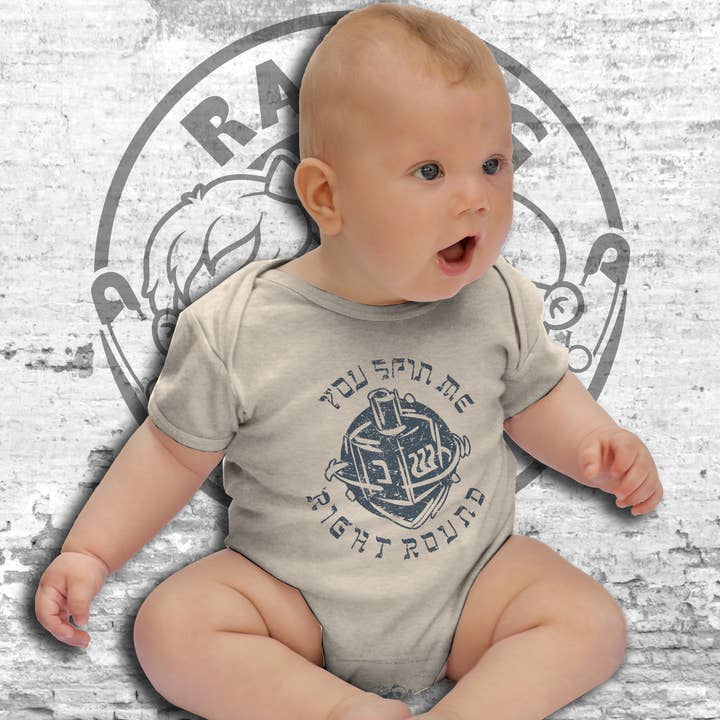 Hanukkah You Spin Me Infant Unisex S/S Bodysuit for wholesale by Raging Rascals