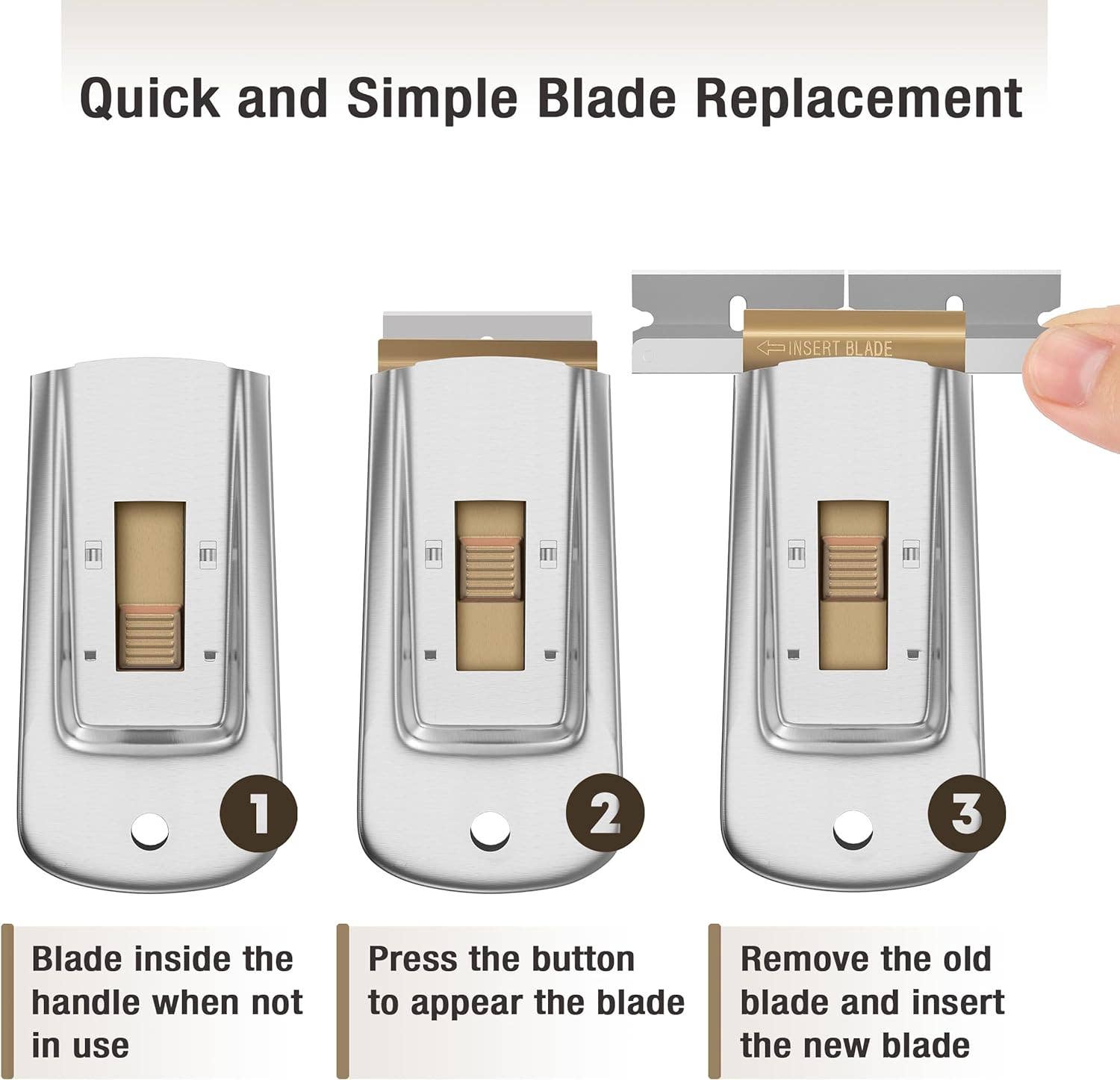 Bates Choice - Wholesale Craft Tool - Metal Razor Blade Scraper, 2 Pack7