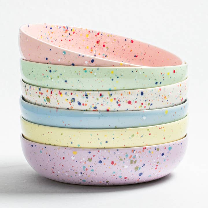 New Party Pasta Plate 21cm Mix 6 Pieces for wholesale by Egg Back Home