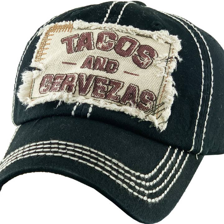 KBETHOS - Wholesale Baseball Cap - Unisex - TACOS AND CERVEZAS Vintage Ballcap