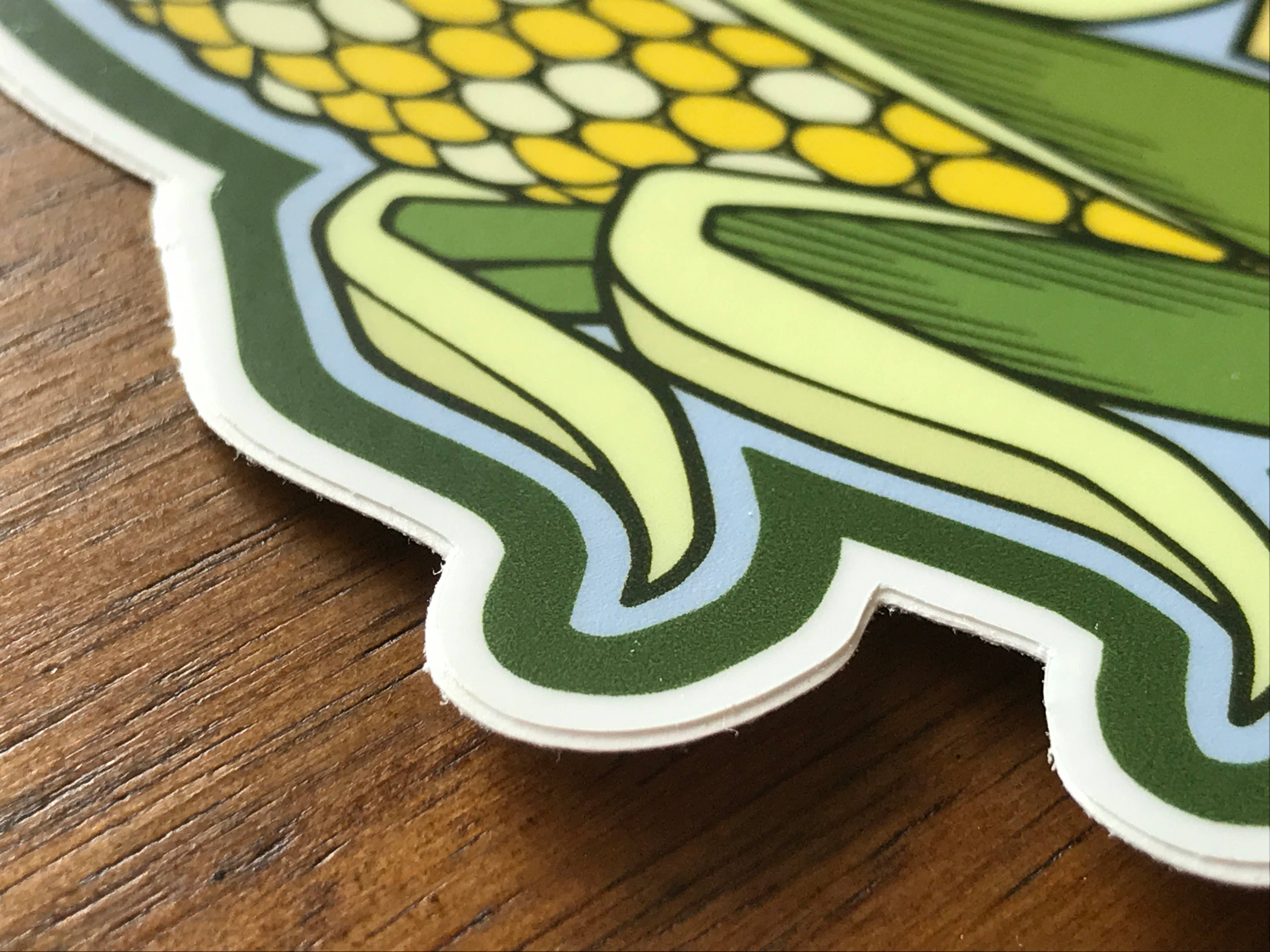 Sprouted Scribbles - Wholesale Sticker - Cute Illinois Sticker Corn Husk Human Drawn Vinyl Decal7