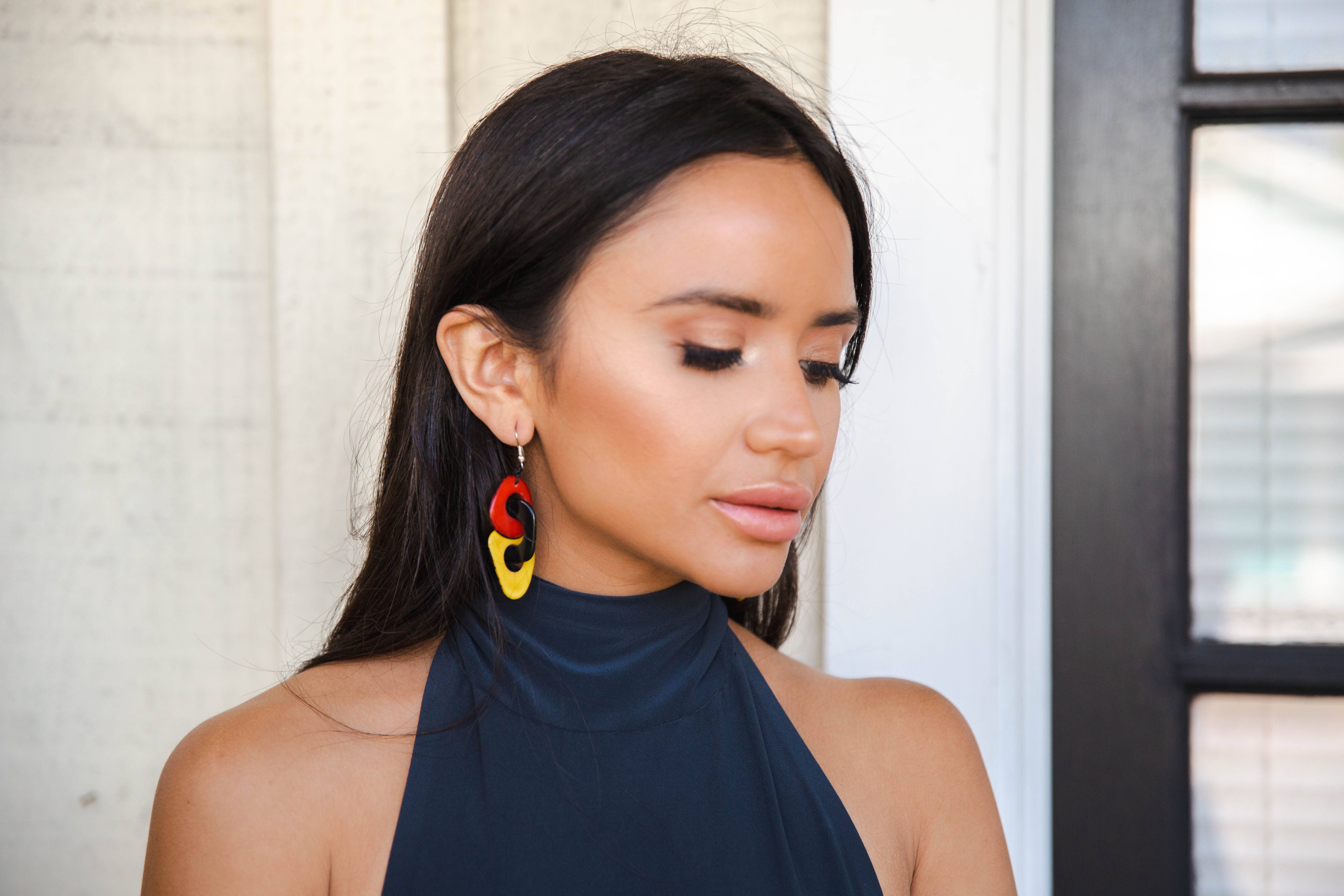 Organic Tagua Jewelry - Wholesale Dangle Earrings - Vero Earrings12