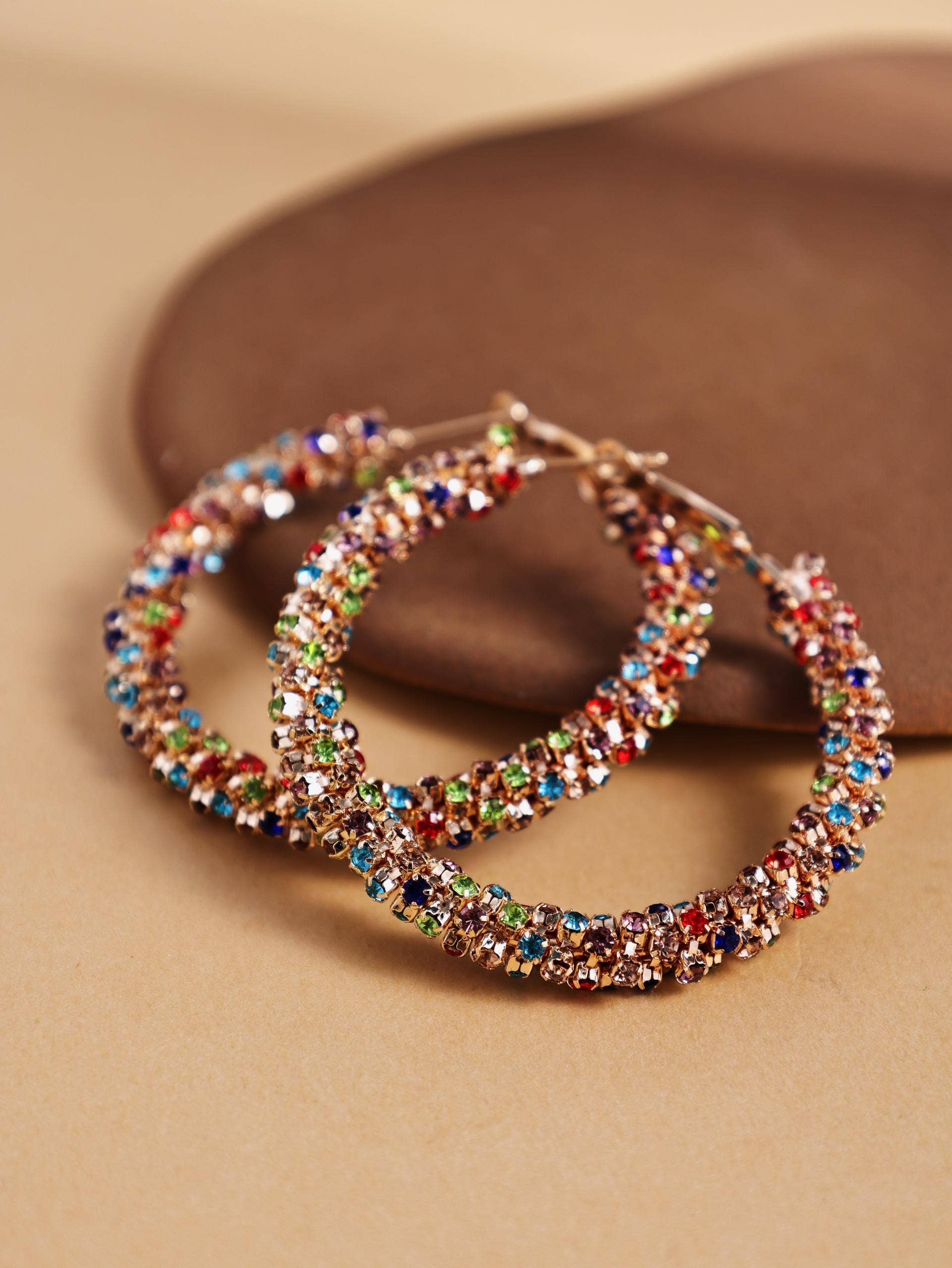 Revelari - Wholesale Hoop Earrings - Colorful Crystal Hoop Earrings1