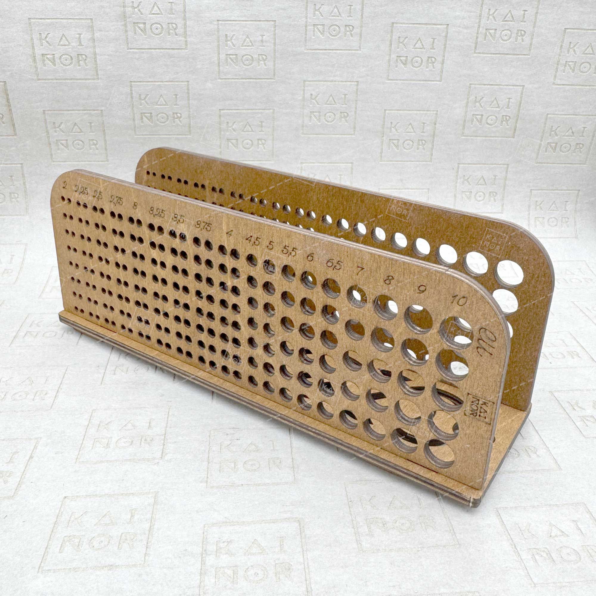 Kainor - Wholesale Knitting/Crochet Supplies - Knitting needle organizer 2-10mm EU/US Sizes Brown4