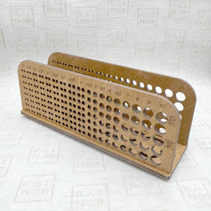 Kainor - Wholesale Knitting/Crochet Supplies - Knitting needle organizer 2-10mm EU/US Sizes Brown4