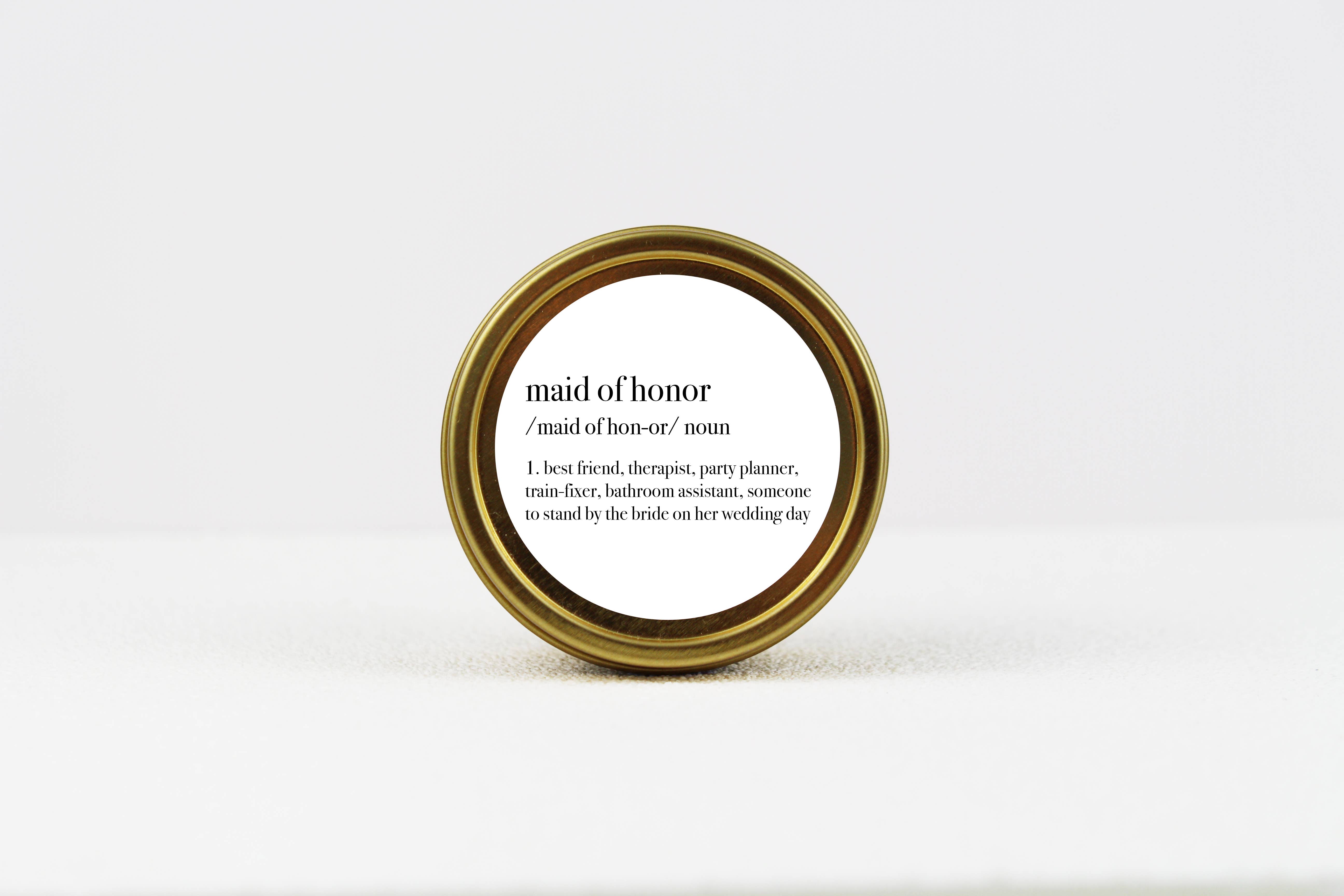 Aria Bella Candles - Wholesale Jar/Filled Candle - Maid of Honor Definition Soy Candle0