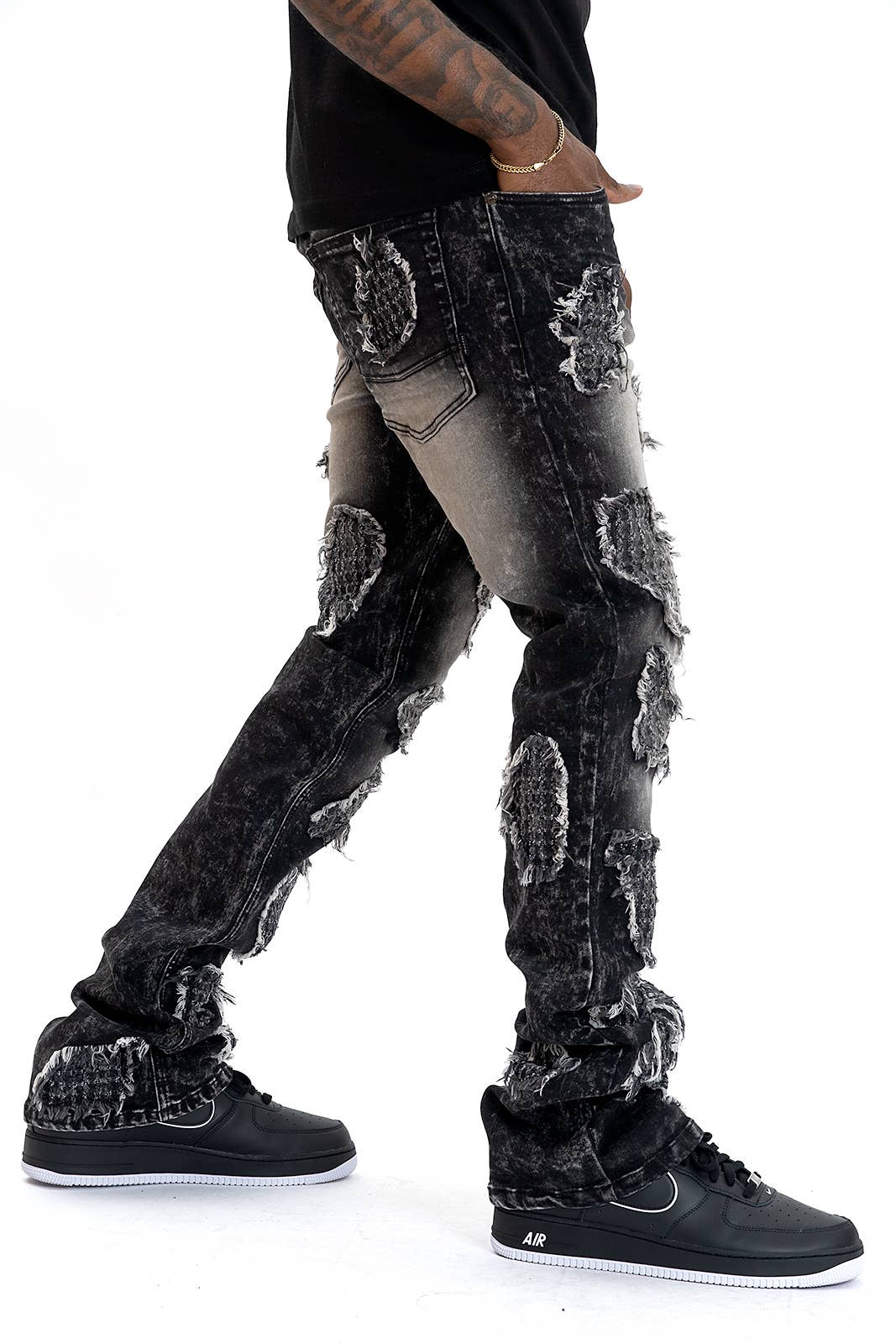 M1978 Romano Stacked Jeans - Black for wholesale on Faire1