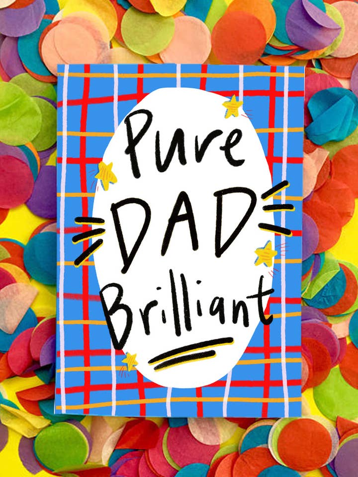 Pure DAD Briljant! Schotse kaart voor papa - Vaderdag voor wholesale door Claire Barclay Draws