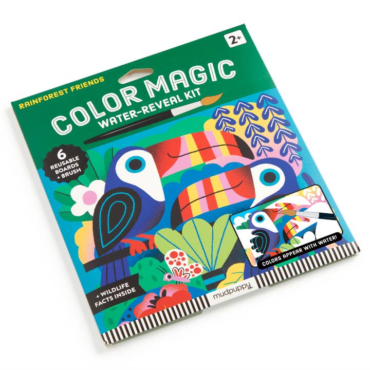 Chronicle Books - Wholesale DIY Craft Kit - Kids - Rainforest Friends Color Magic Water-Reveal Kit1