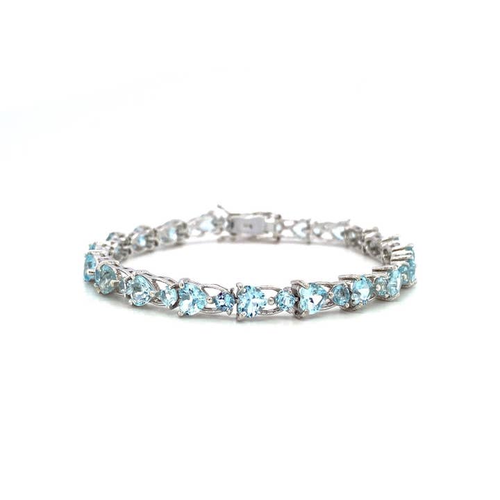 Aquamarin-Armband in 925er Sterlingsilber - KSD 42128 für den Großhandel von Kotawala Jewels