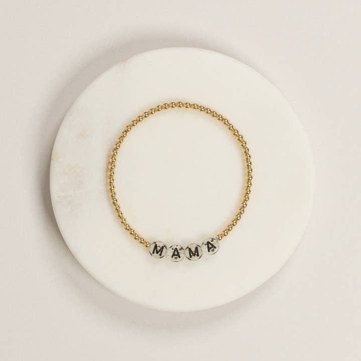 custom name armband | helder+zwart voor wholesale door bijoux + spice