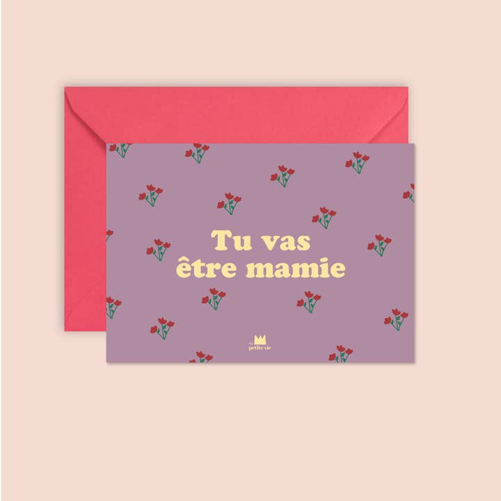 Ma Petite Vie - Venta al por mayor Tarjetas de bebé - Tarjeta "Familia": Vas a ser abuela (con sobre)