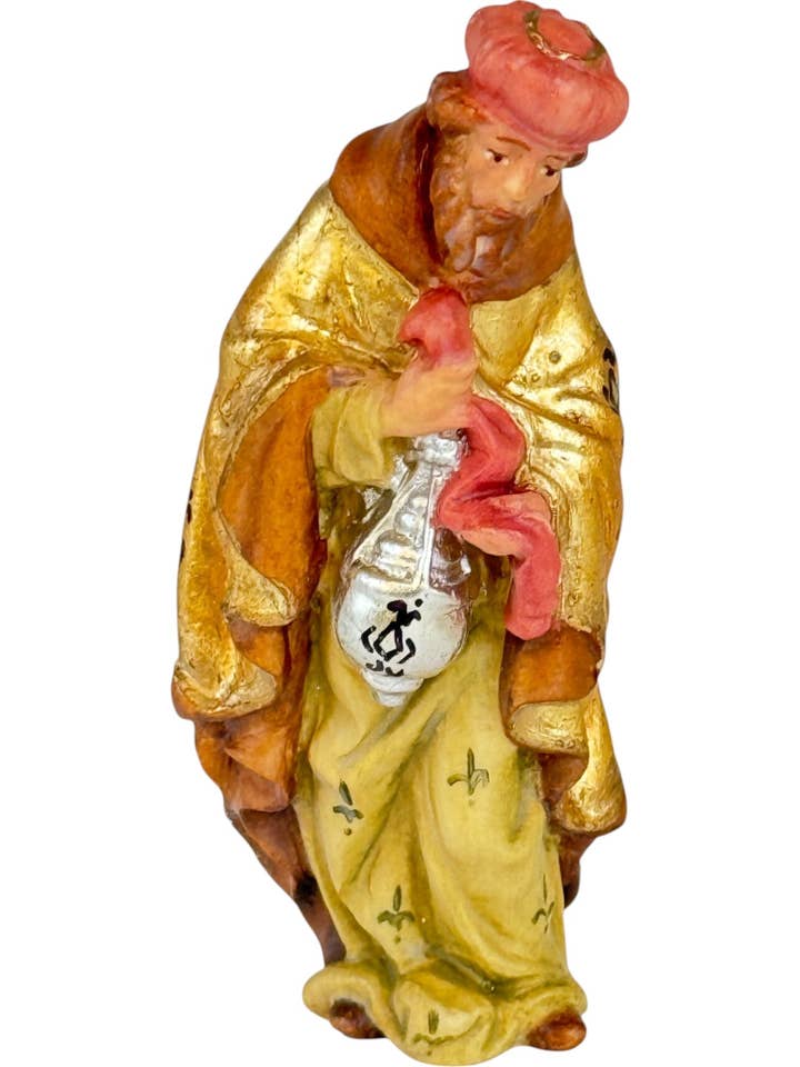 Rei Mago Gaspar com Mirra em Madeira de Ácer e Tília do Val Gardena por atacado de Dolfi