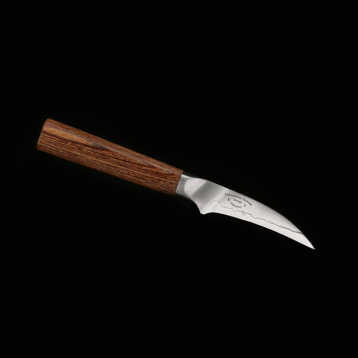 Ed Mahony - Wholesale Kitchen/Utility Knife - PUMA IP 2.75" Curved paring knife,VG-10 Damast&pakka handle