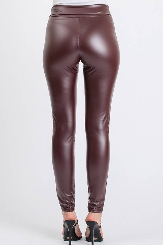 HEIMISH - Wholesale Fashion Leggings - Women's - SP1060-10 FAUX LEATHER SLIM FIT LEGGINGS11