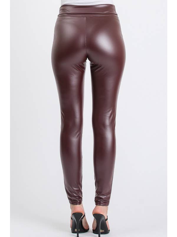 HEIMISH - Wholesale Fashion Leggings - Women's - SP1060-10 FAUX LEATHER SLIM FIT LEGGINGS11