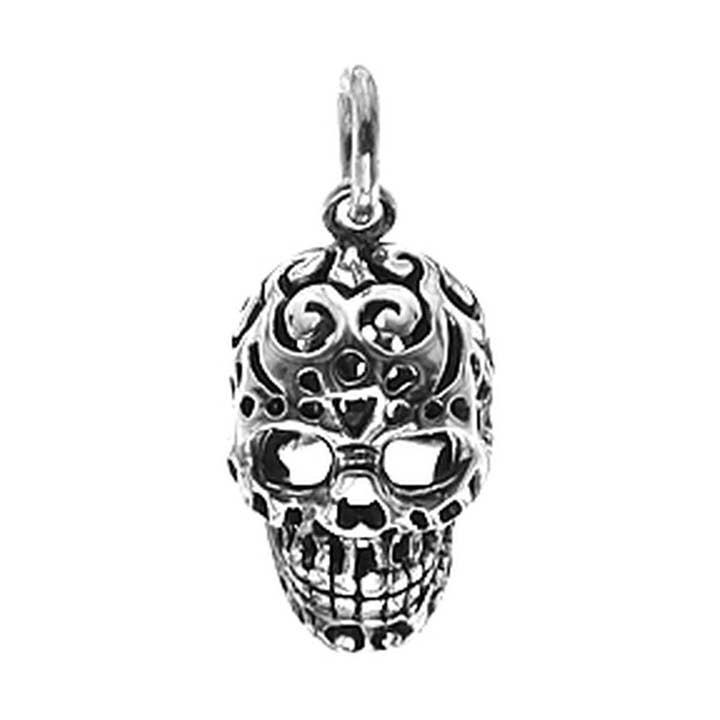 Zora uitgesneden schedel hanger voor wholesale door Kali Ma Designs - Sterling Silver Jewellery