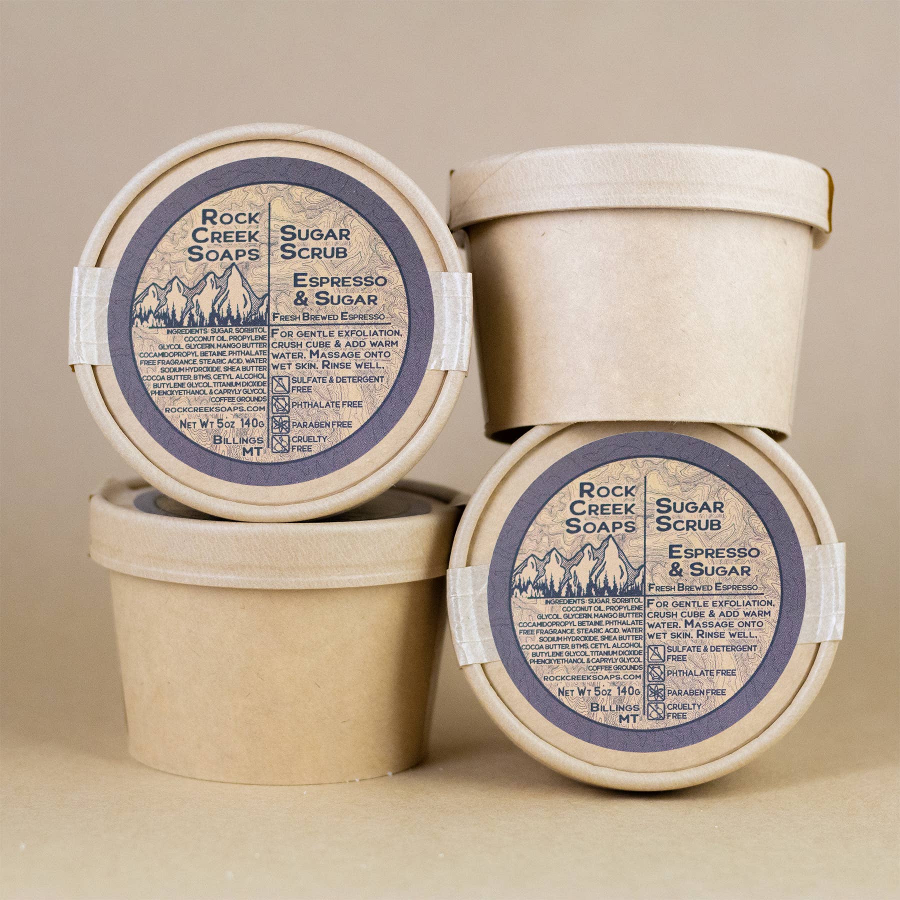 Rock Creek Soaps - Vente Gommage/exfoliant pour le corps - Gommage au sucre | Espresso3