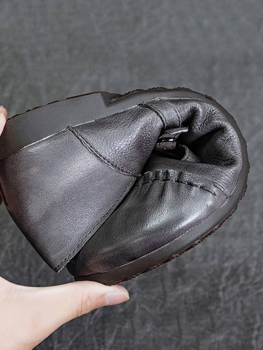 StyleGalX – wholesale Lågskor - Dam – Vintage damskor i äkta läder med låg klack och detaljer i splices11