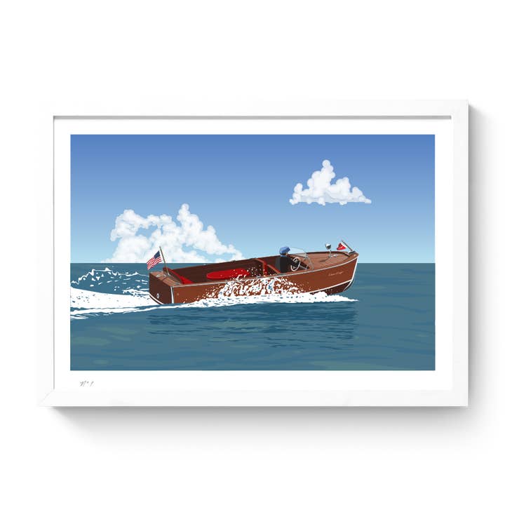 Lámina artística Classic Boat II para venta al por mayor de Roo Kee Roo