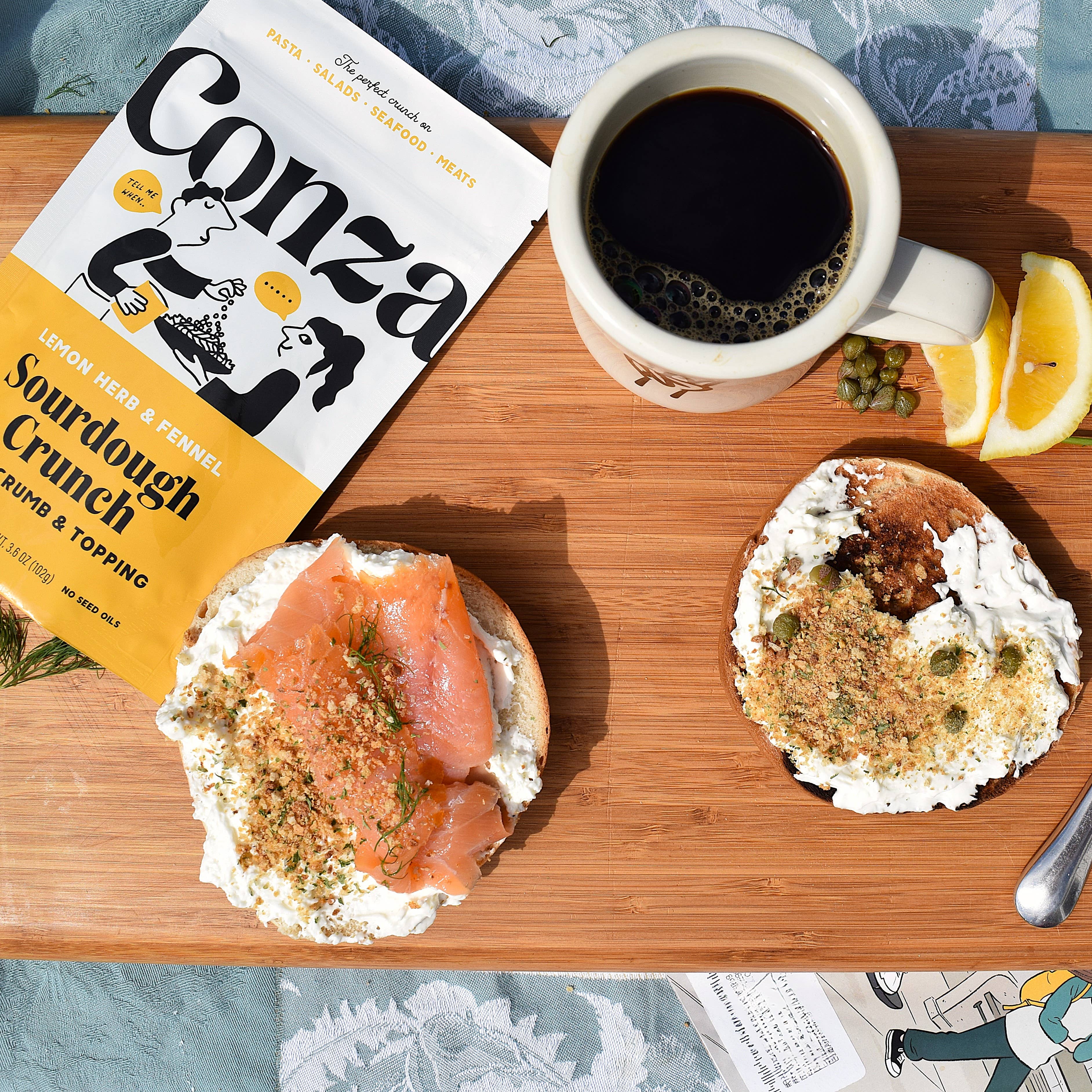 Conza Sourdough Crunch Breadcrumbs - Wholesale Broodmix - Lemon Herb & Venkel - Sourdough Crunch Paneermeel - 102 g6
